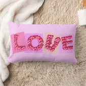 Rectangle Big Love Little Hearts Coussin (Couverture)