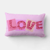 Rectangle Big Love Little Hearts Coussin (Verso)