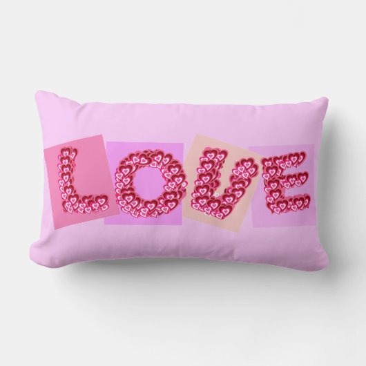 Rectangle Big Love Little Hearts Coussin (Recto)