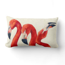 Birds of a Feather - coussin de Flamant rose