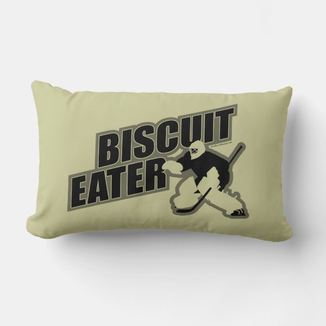 Rectangle Biscuit mangeur (gardien de hockey) Lumbar Coussin (Recto)