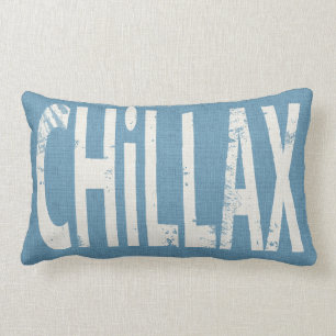 Rectangle Bleu de denim de coussin d'art de mot de planche