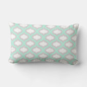 Rectangle Bleu et gris Carreaux Vagues Lumbar Coussin (Verso)
