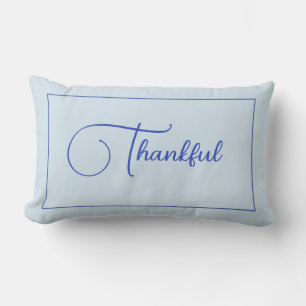 Rectangle Bleu remerciant lumbar Coussin réversible