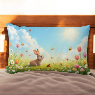 Rectangle Blossom Bunny Coussin