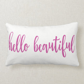 Rectangle Bonjour beau coussin