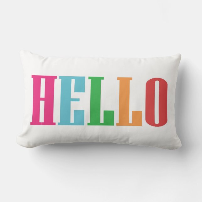 Rectangle Bonjour coussin lombaire (Recto)