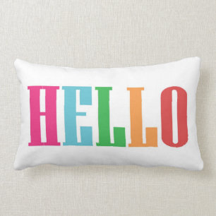 Rectangle Bonjour coussin lombaire