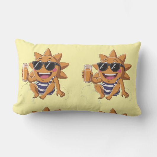Rectangle Bonjour été Coussin lombaire (Recto)