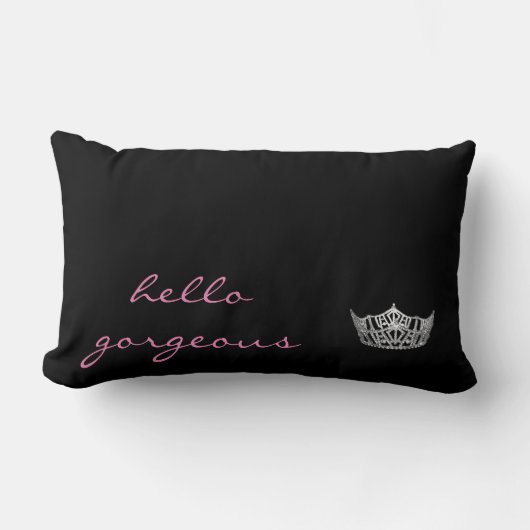 Rectangle Bonjour magnifique Coussin de la couronne de conco (Recto)