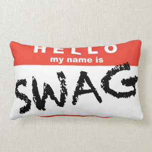 Rectangle Bonjour mon nom est coussin de butin
