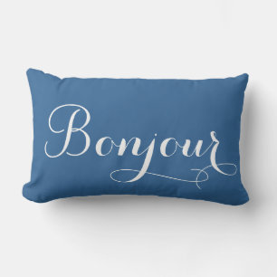 Rectangle Bonjour Paris Lumbar Coussin