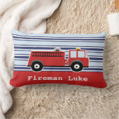 Rectangle Boys Fire Engine Personnalisé Coussin (Couverture)
