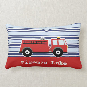 Rectangle Boys Fire Engine Personnalisé Coussin