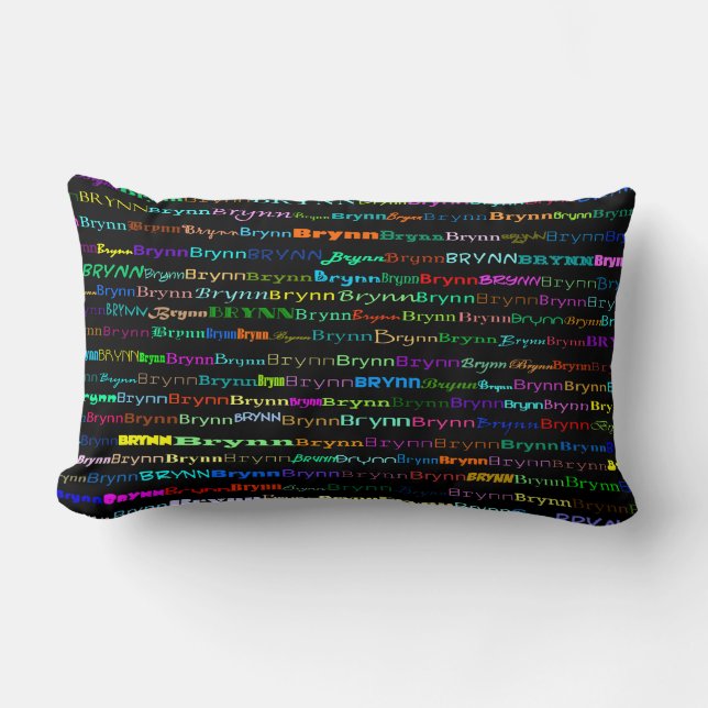 Rectangle Brynn Design de texte I Lumbar Coussin (Recto)