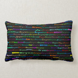 Rectangle Brynn Design de texte I Lumbar Coussin