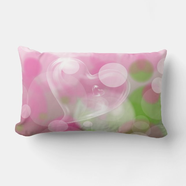 Rectangle Bubble Hearts American MoJo Coussin (Recto)
