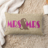 Rectangle Burlap rose mrs mrs mariage coussin décorative (Couverture)