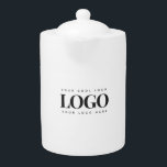 Rectangle Business Logo Société Événement Minimali<br><div class="desc">Cette élégante théière avec votre logo personnalisé serait parfait pour tout usage commercial ou promotionnel. Ajoutez facilement votre propre logo en cliquant sur l'option "personnaliser".</div>