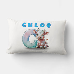 Rectangle C est pour Vache – Coussin Lombaire Personnalisé p