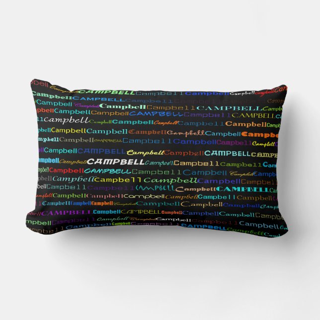 Rectangle Campbell Text Design I Lumbar Coussin (Recto)