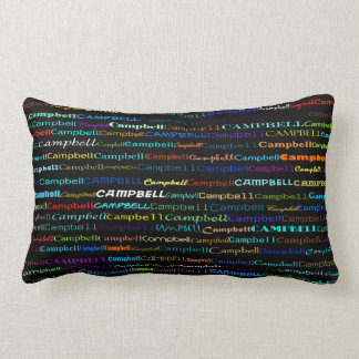 Rectangle Campbell Text Design I Lumbar Coussin