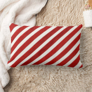 Rectangle Canne de Noël coussin motif de vacances