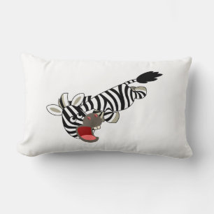 Rectangle Caricature de la Zebra Coussin