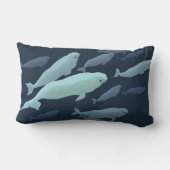 Rectangle Carreau de baleine de beluga de bébé de coussin de (Verso)