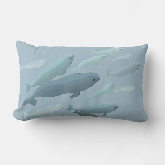 Rectangle Carreau de baleine de beluga de bébé de coussin de (Recto)
