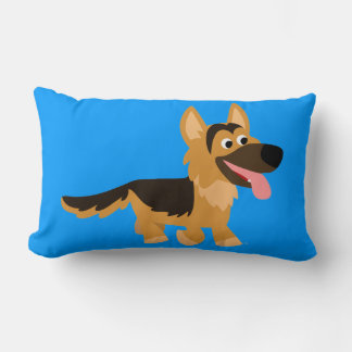 Rectangle Cartoon mignon Allemand Berger Coussin