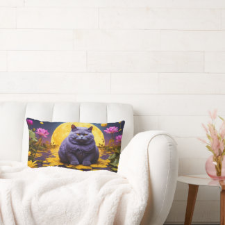 Rectangle Cat Lumbar Coussin pour Amoureux de les chats