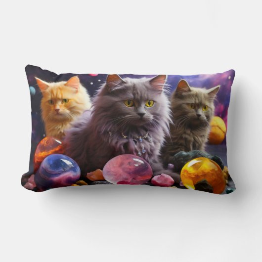 Rectangle Cat Lumbar Coussin pour Amoureux de les chats (Recto)