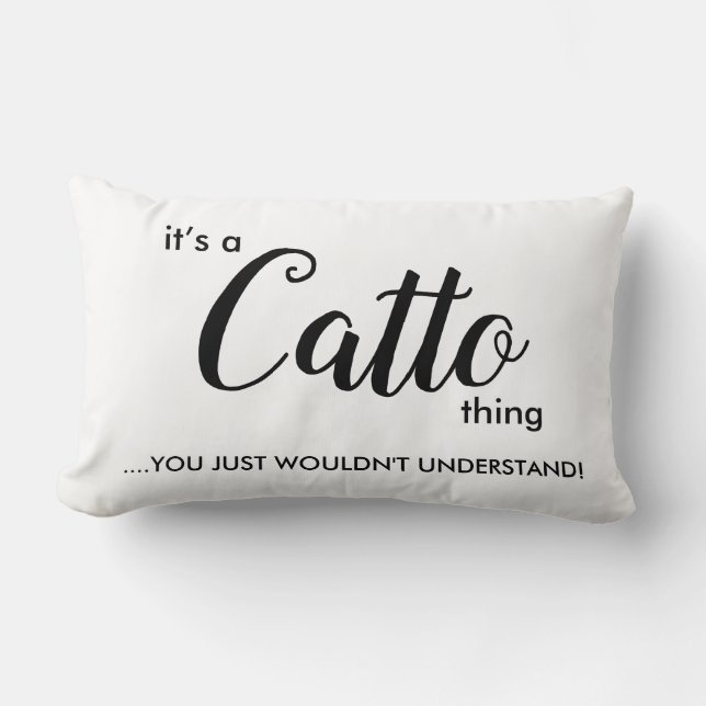 Rectangle C'est un Catto Thing..... Coussin Lumbar (Recto)