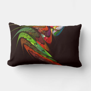 Rectangle Chameleon Abstrait Art Lumbar Coussin
