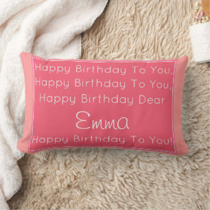 Rectangle Chanson d'anniversaire Coussin