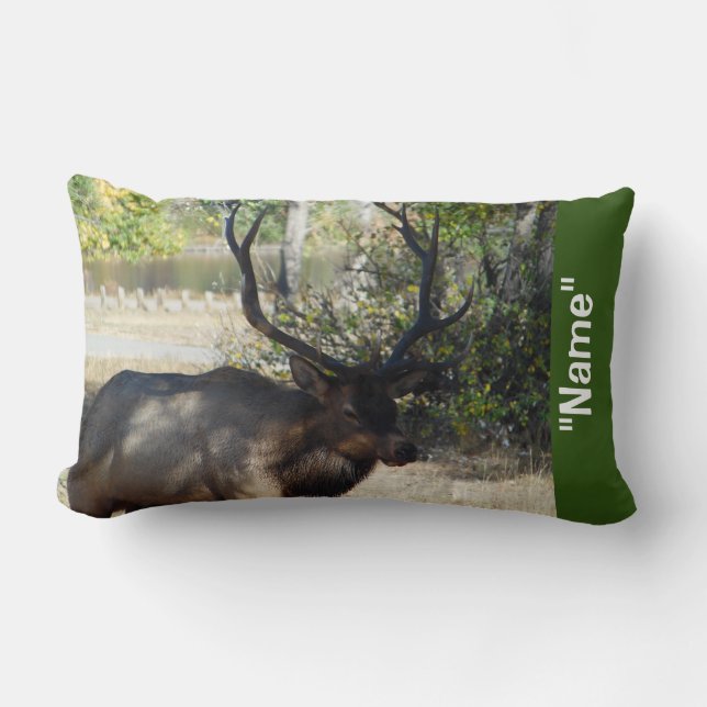 Rectangle Chasse au wapiti Chambre de lit Mancave Coussin dé (Recto)