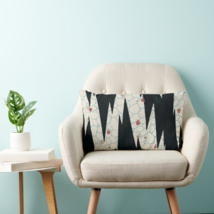 Rectangle Chemin Floral Lumbar Coussin Watanabe Seitei Art