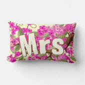 Rectangle Cherry Blossom Yellow Pink Coussin de Mme Bride (Recto)