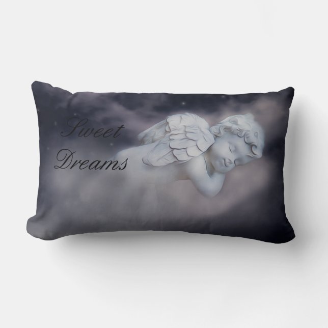 Rectangle Cherub Dormir Doucement Sur Le Coussin Lumbar Des  (Recto)