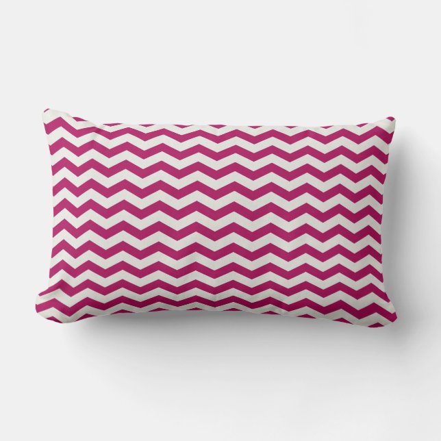 Rectangle Chevron Stripe Magenta/White American MOJO Coussin (Recto)