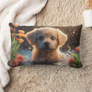 Rectangle Chiot - Coussin Lumbar 13" x 21"