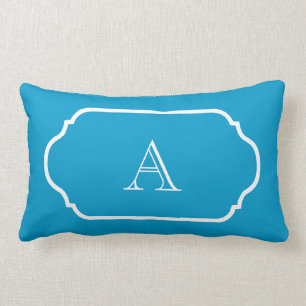 Rectangle Choisissez un coussin de monogramme de couleur