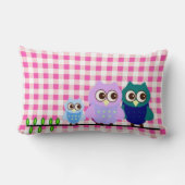 Rectangle Chouettes Famille American Mojo Coussin (Verso)