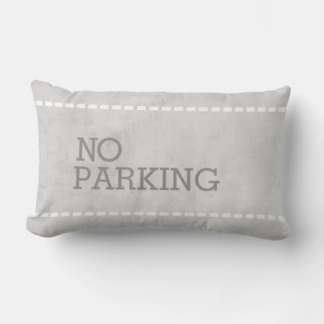 Rectangle citation coussin pas de parking en panne gris et b (Recto)