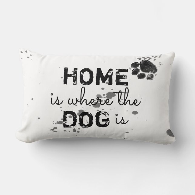 Rectangle citation de chien mignon chez le coussin est là où (Recto)