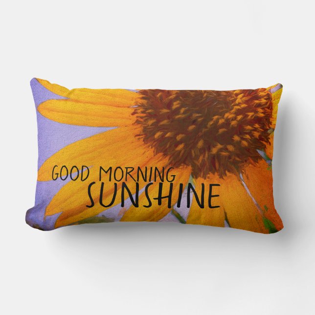 Rectangle citation nature coussin joli tournesol jaune (Recto)