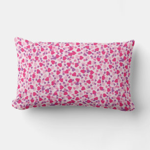 Rectangle Coeurs roses Aimer Coussin