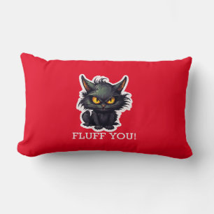 Rectangle Conception de chat noir bébé - Coussin Lumbar 13"