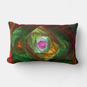 Rectangle Connexions dynamiques Abstrait Art Lumbar Coussin